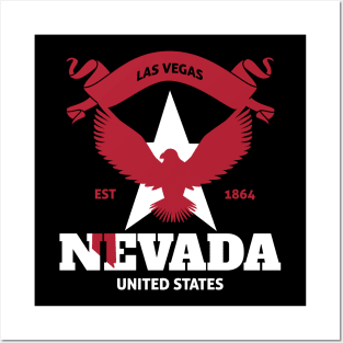 US Eagle NEVADA Celebration Day, Happy NEVADA State Day Nevada Happy Celebration Day Posters and Art